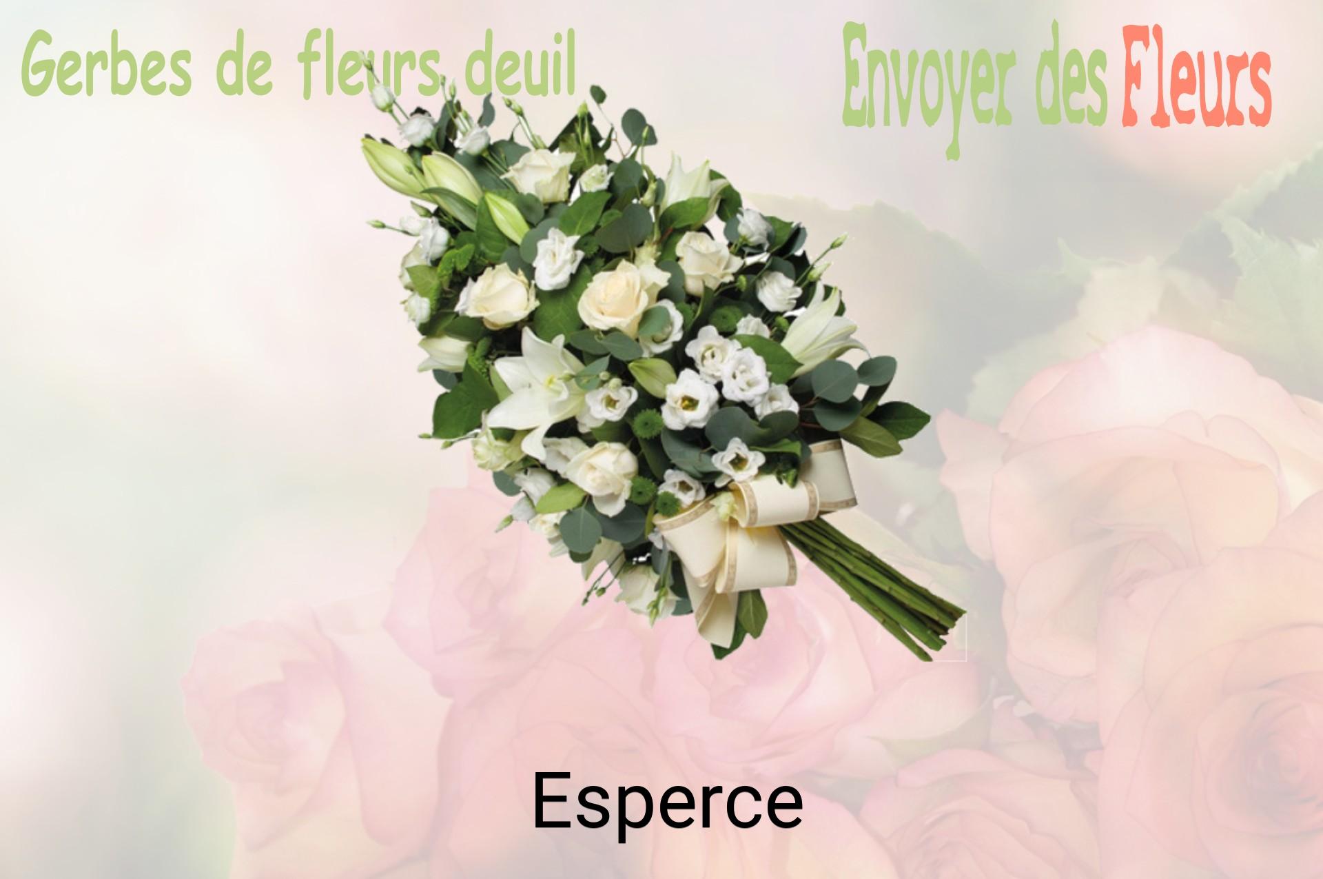 Gerbe de fleurs de deuil livrée à Esperce